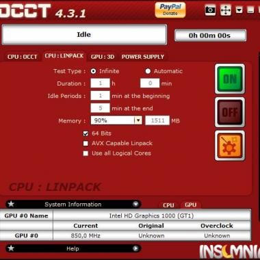 Περισσότερες πληροφορίες για "OCCT (OverClock Checking Tool)"