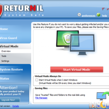 Περισσότερες πληροφορίες για "Returnil Virtual System"