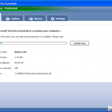 Περισσότερες πληροφορίες για "MS Security Essentials για Windows XP"