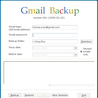 Περισσότερες πληροφορίες για "GMail Backup"